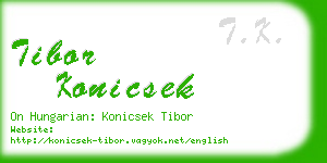 tibor konicsek business card